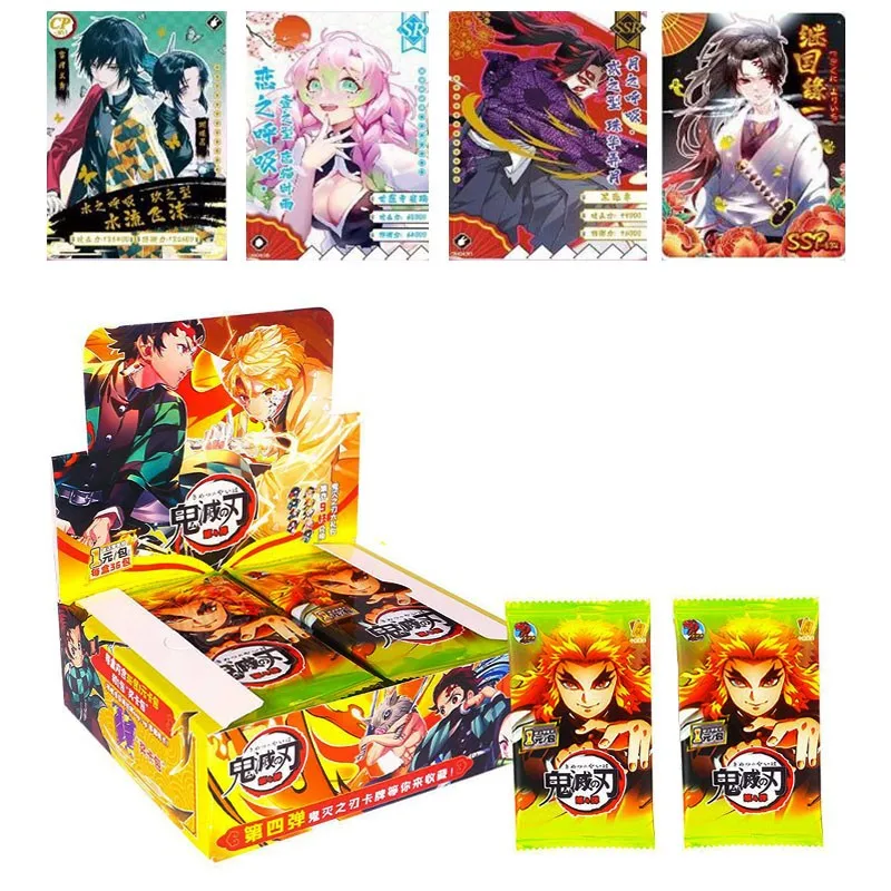 

Demon Slayer No Yaiba Paper Card Letters One Games Children Anime Peripheral Character Collection Kid's Gift Playing Card Toy
