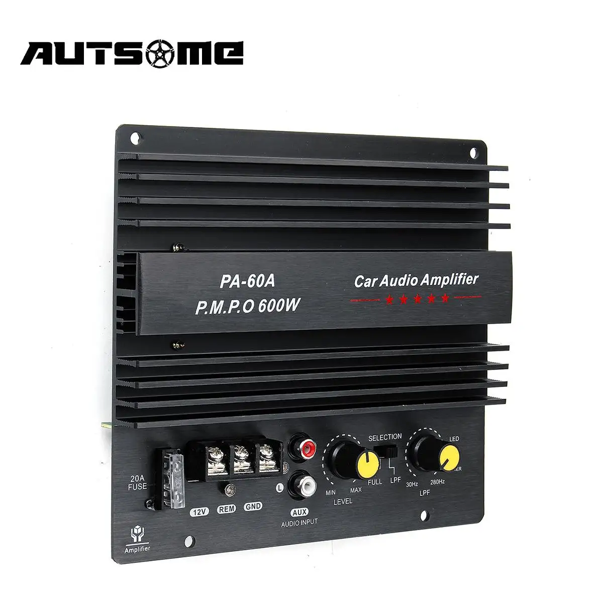 

600 Вт 12 в моно автомобильный аудио усилитель мощности Яркий бас сабвуфер усилитель плата плеер Автомобильный модуль усилителя Мощность PA-60A