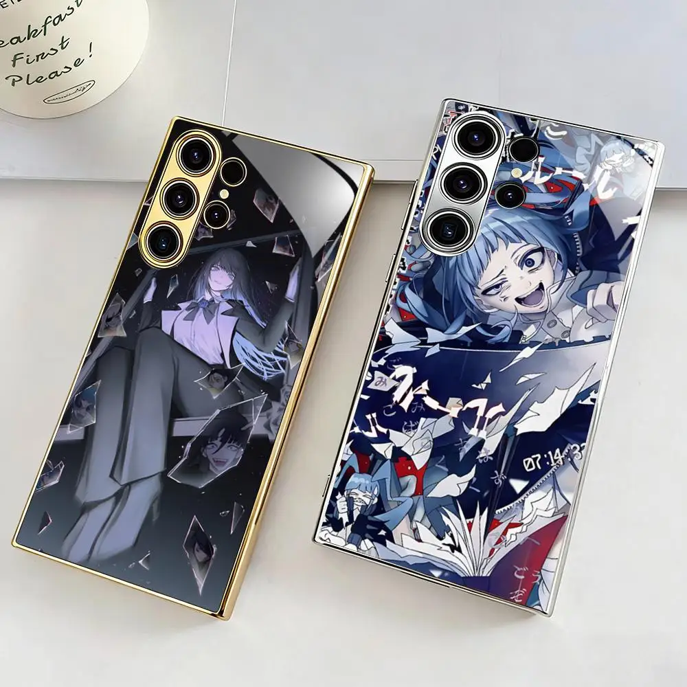 Фото Модный чехол для телефона с виртуальным певцом Ado для Samsung S26 S25 S24 S23 S22 S21 Plus Ultra FE Edge, гальванизированное стекло №5