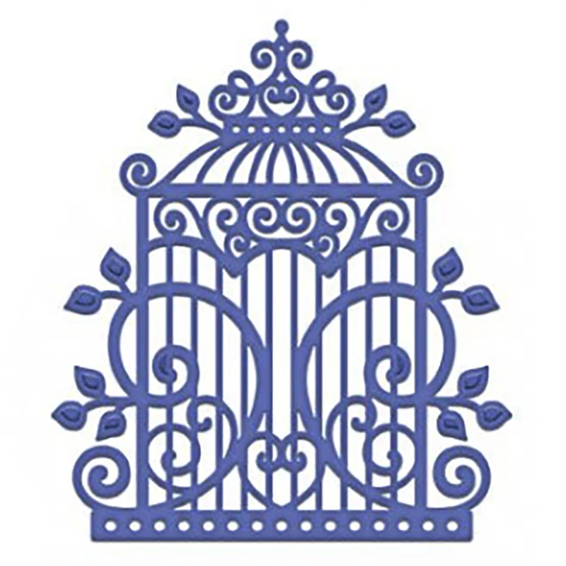 Новинка 2022 металлические Вырубные штампы с узором в виде птичьей клетки для