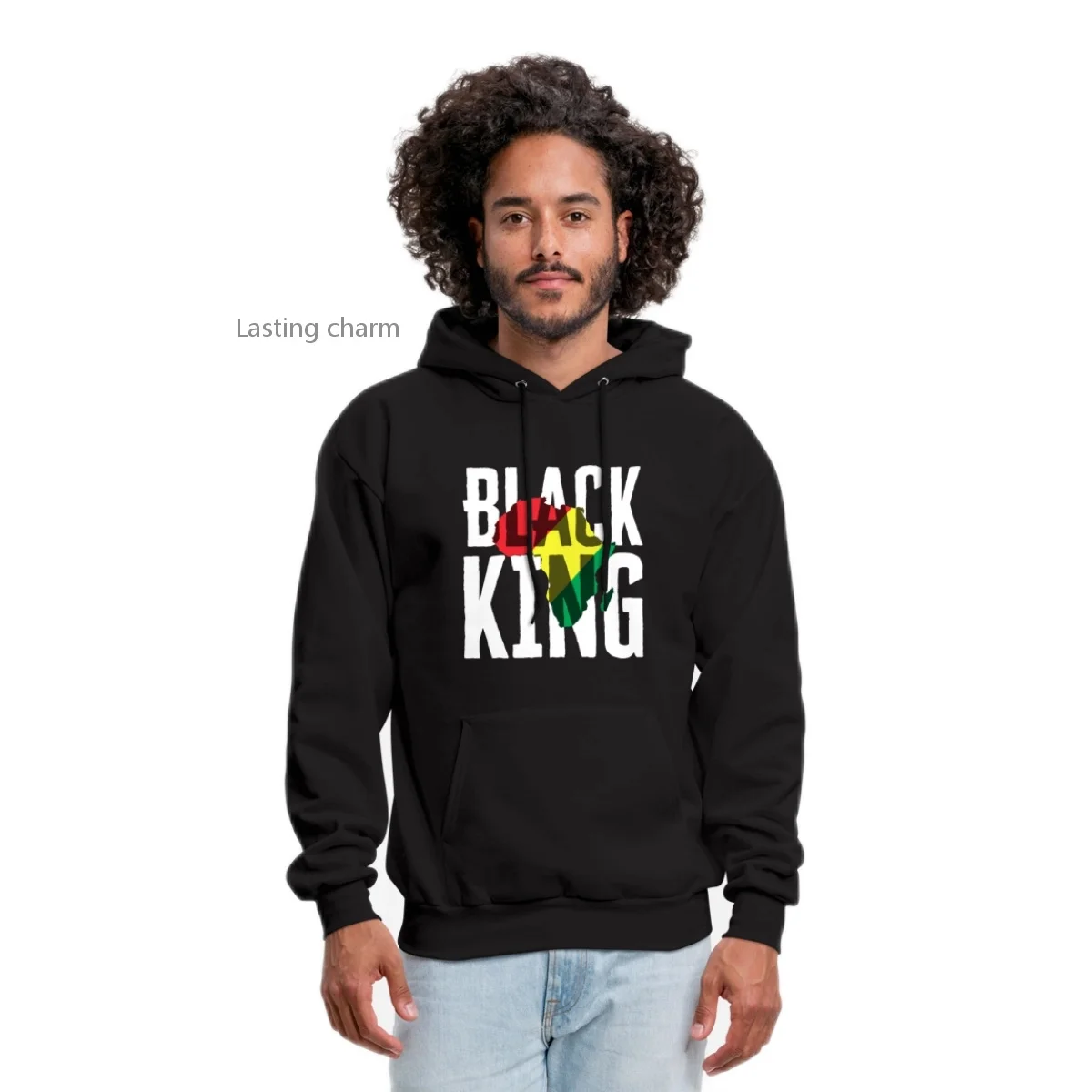 

Black king winter proud African-American black hoodie sweatshirt