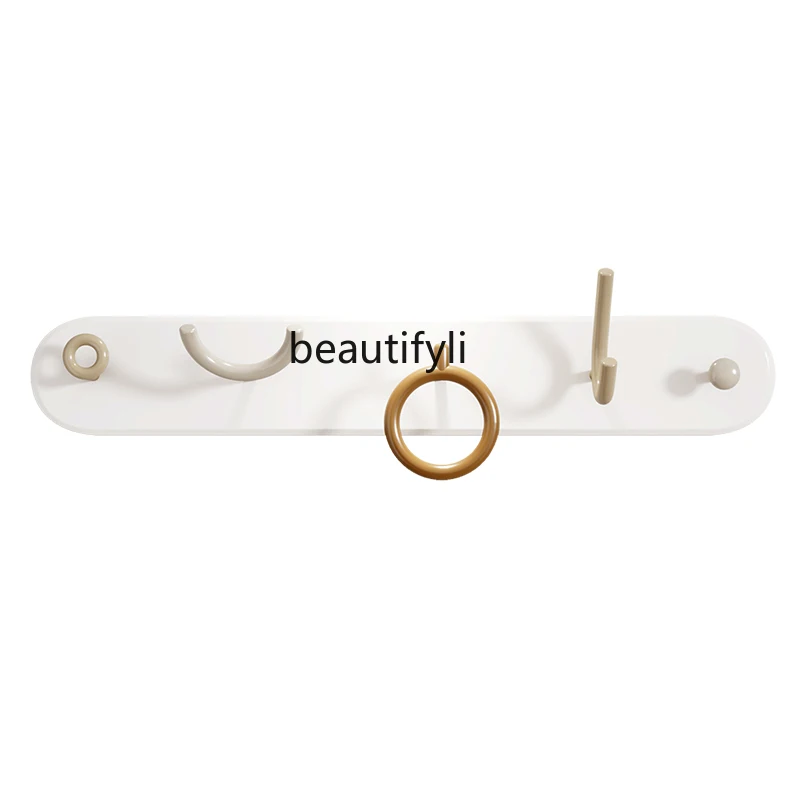 

yj Modern Minimalist Decorative Hook after Entering the Door Home Clothes Hook Punch-Free Iron Art Coat Hook
