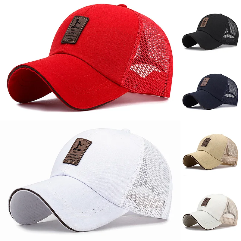 

2022 New Summer Baseball Cap Men Women Sun Hat Breathable Mesh Cap Fashion Plain Outdoor Sport Cap Casual mens cap Trucker Hat