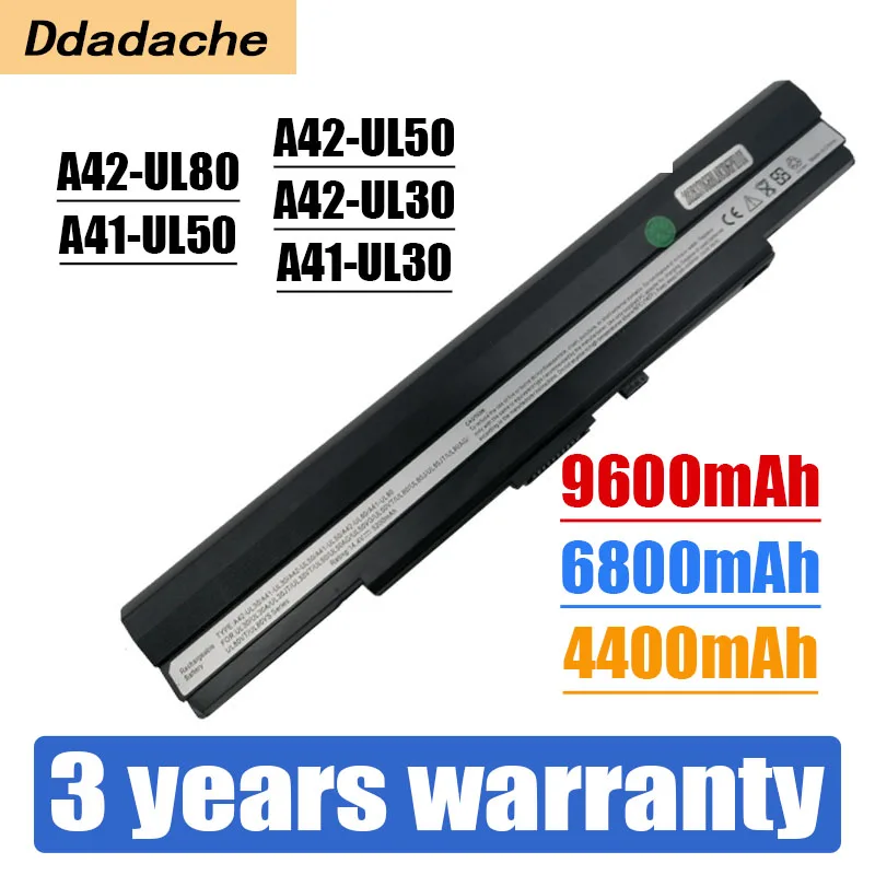 

9600mAh Battery for Asus U53F U53J U53JC U52F U43F U43J U43JC U33JC U33J UL80Vt UL50Vt UL30 UL50 UL80 A42-UL30 A42-UL50