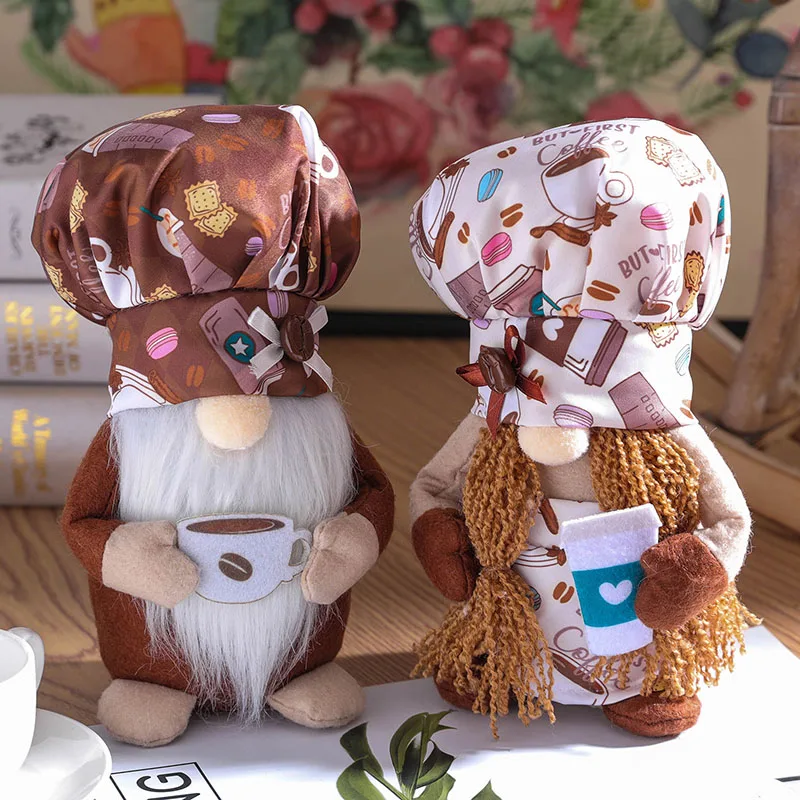 

Xmas Gift The Dwarf Doll coffee rudolph elf couples decorative toys for home decor Christmas festival event desk store deco
