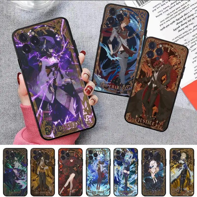 

Genshin Impact Raiden Shogun Phone Case For iPhone 14 11 12 13 Mini Pro XS Max Cover 6 7 8 Plus X XR SE 2020 Funda Shell