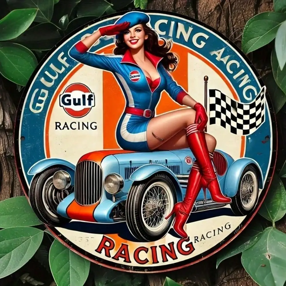 

Металлическая вывеска Gulf Racing, 20x30 см, CIFBUY