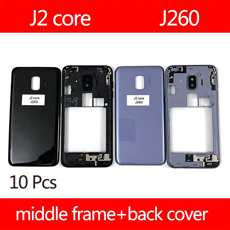 

10 pcs J260 Full Housing MIddle Frame For Samsung Galaxy J2 core j260 J260F J260G rear door phone lid Battery Cover Back Case