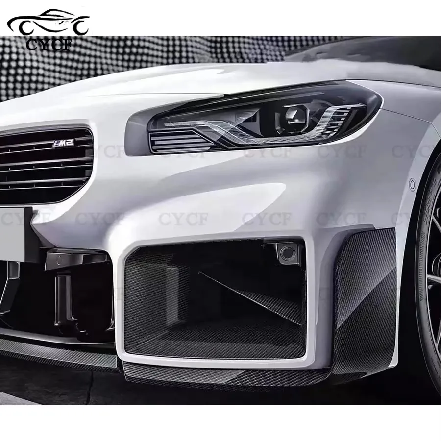Для BMW M2 G87 2022+ передний бампер из углеродного волокна крышка вентиляционного
