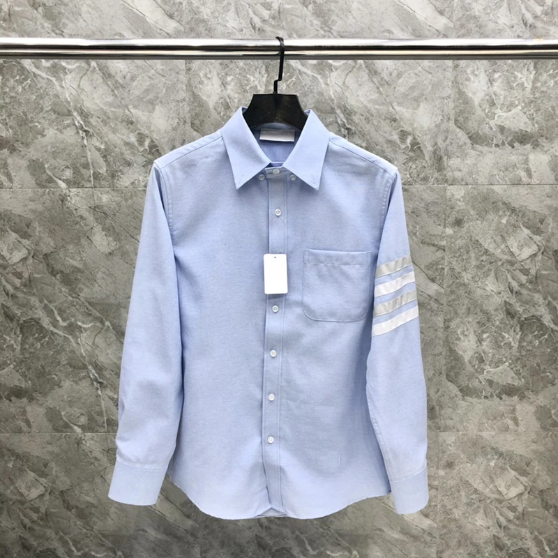 

Men's Clothing TB TNOM Shirt Long Sleeve Boutique Shirts For Tops Korean Men Oxford Hawaiian Vintage Shirt Male Sleeve Longa