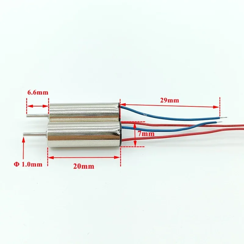 2 шт. 0720 мини 7 мм * 20 двигатель без сердечника 3 В постоянного тока 47000 об/мин