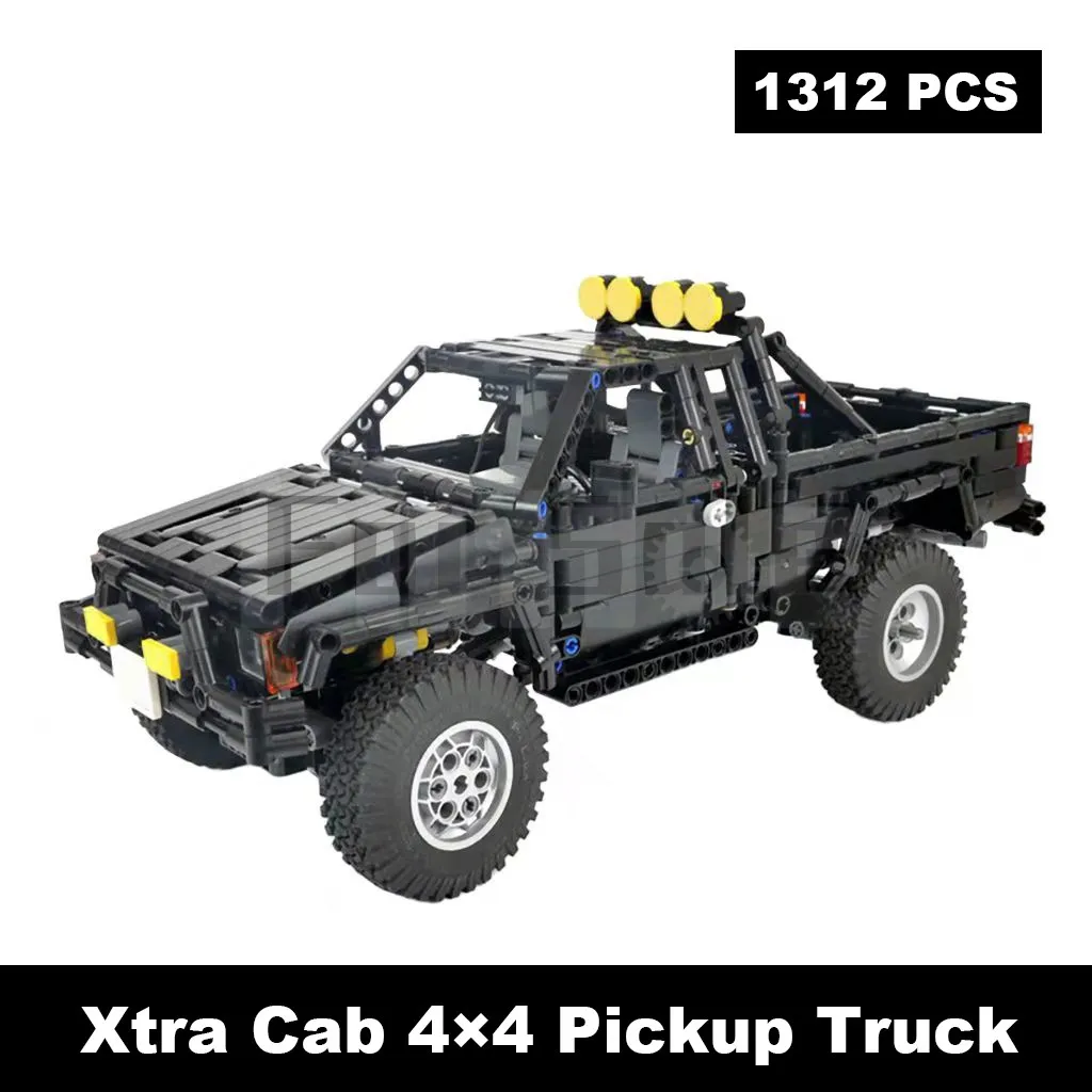 

Строительные блоки Moc-43124 Xtra Cab 4 × 4 (hilux) -Назад в будущее приложение с дистанционным управлением, игрушки для взрослых и детей