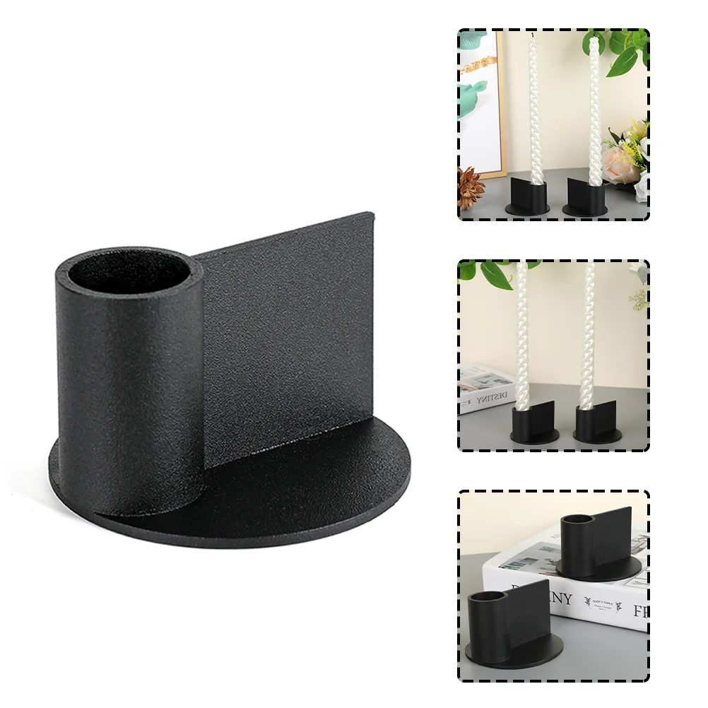 

2Pcs Wrought Iron Holders European Style Holder Tabletop Holder for Party