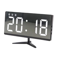 led digital childrens electronic alarm clock mirror temperature clock with snooze function desk clock