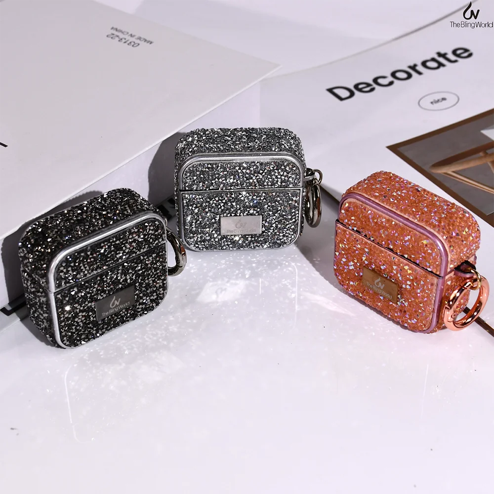 Чехол для Airpods с стразами и бриллиантами