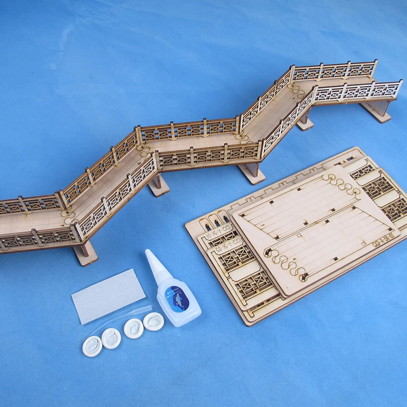Модель моста ручной работы в китайском стиле садовый ландшафт изогнутый мост