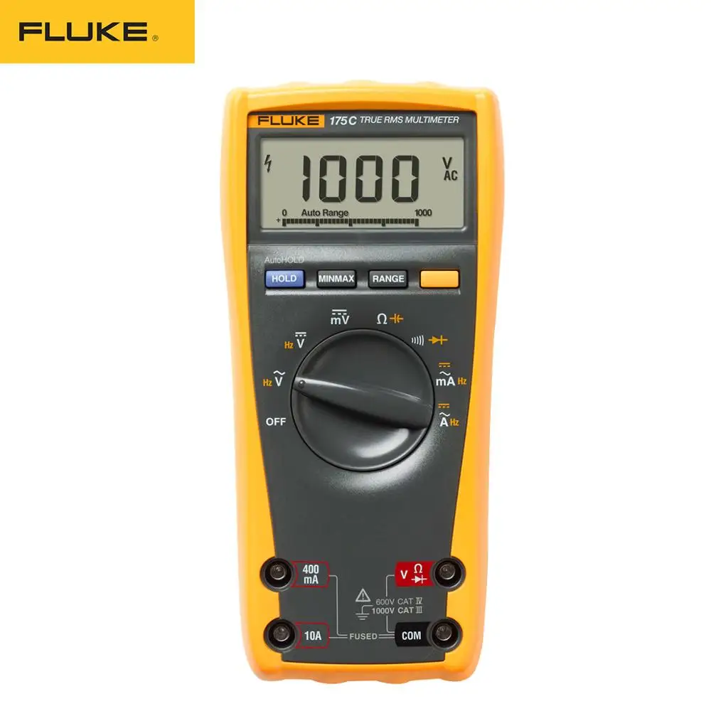 

Fluke 175C True RMS Digital Multimeter Voltage Ohm Capacitance Frequency temperature Tester