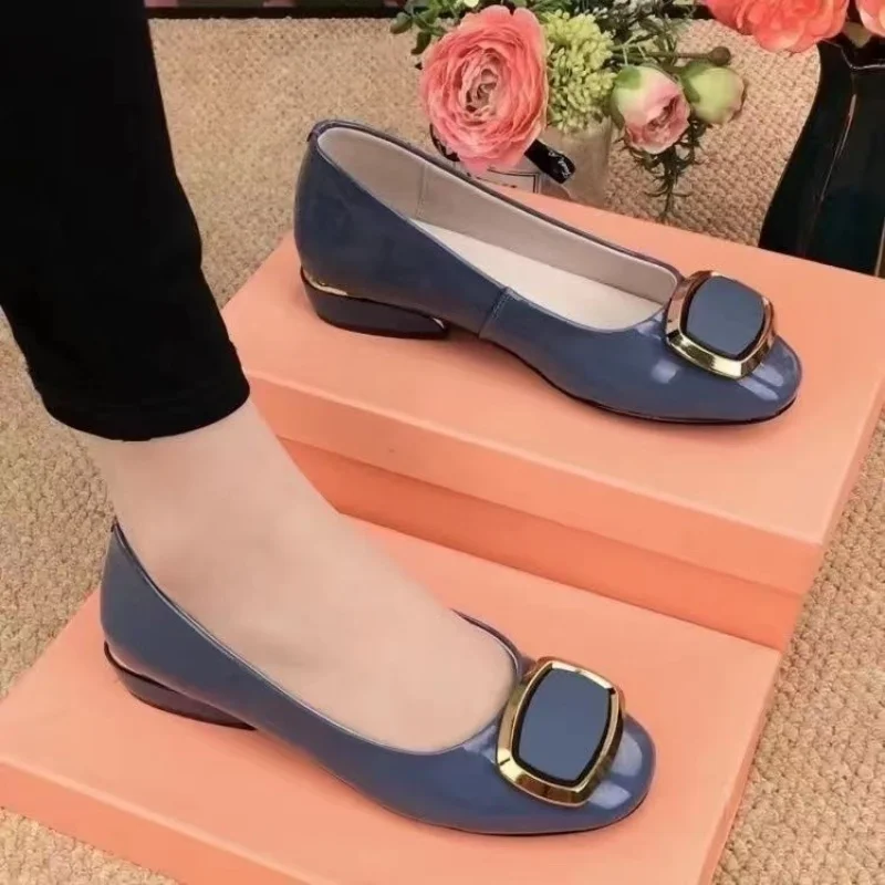 

Сандалии женские сетчатые с квадратной пряжкой, однотонные босоножки, Повседневная универсальная обувь на низком каблуке, лето