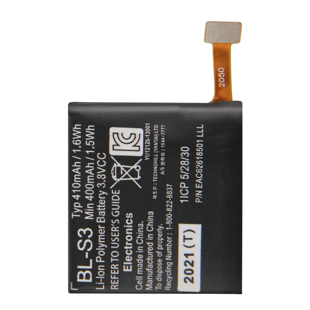 

Оригинальная запасная батарея для часов LG G Watch R W150 W110, Оригинальная батарея для часов, 410 мАч