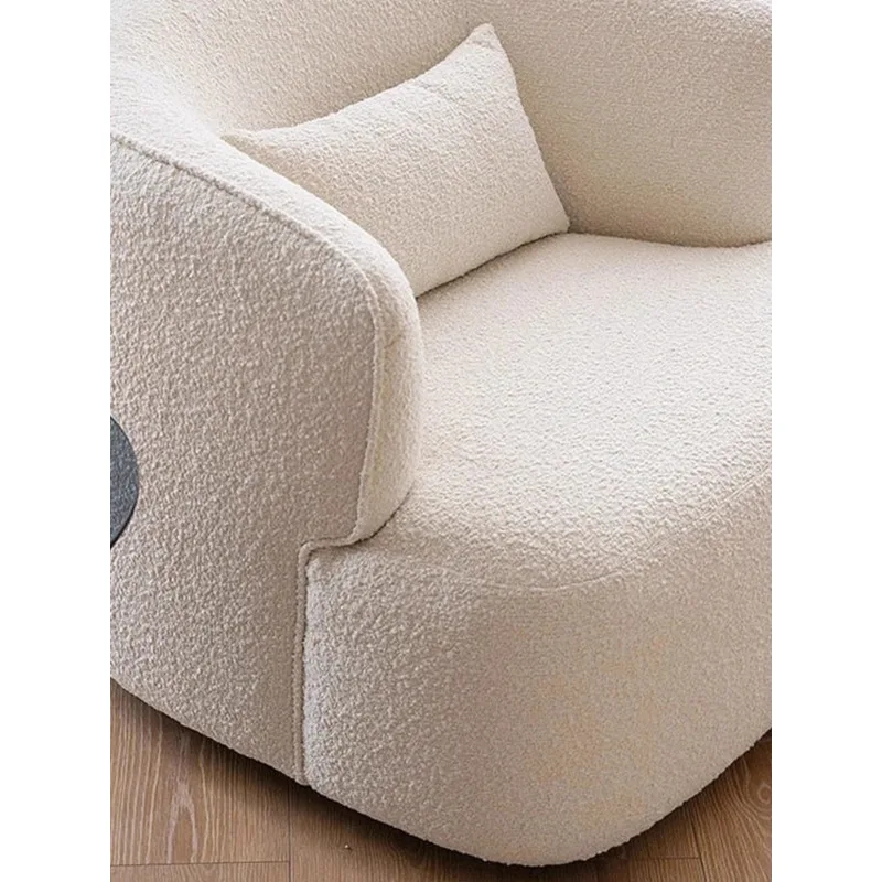 Роскошный диван Nordic светильник кресло для кафе гостиницы одинарный из овечьей