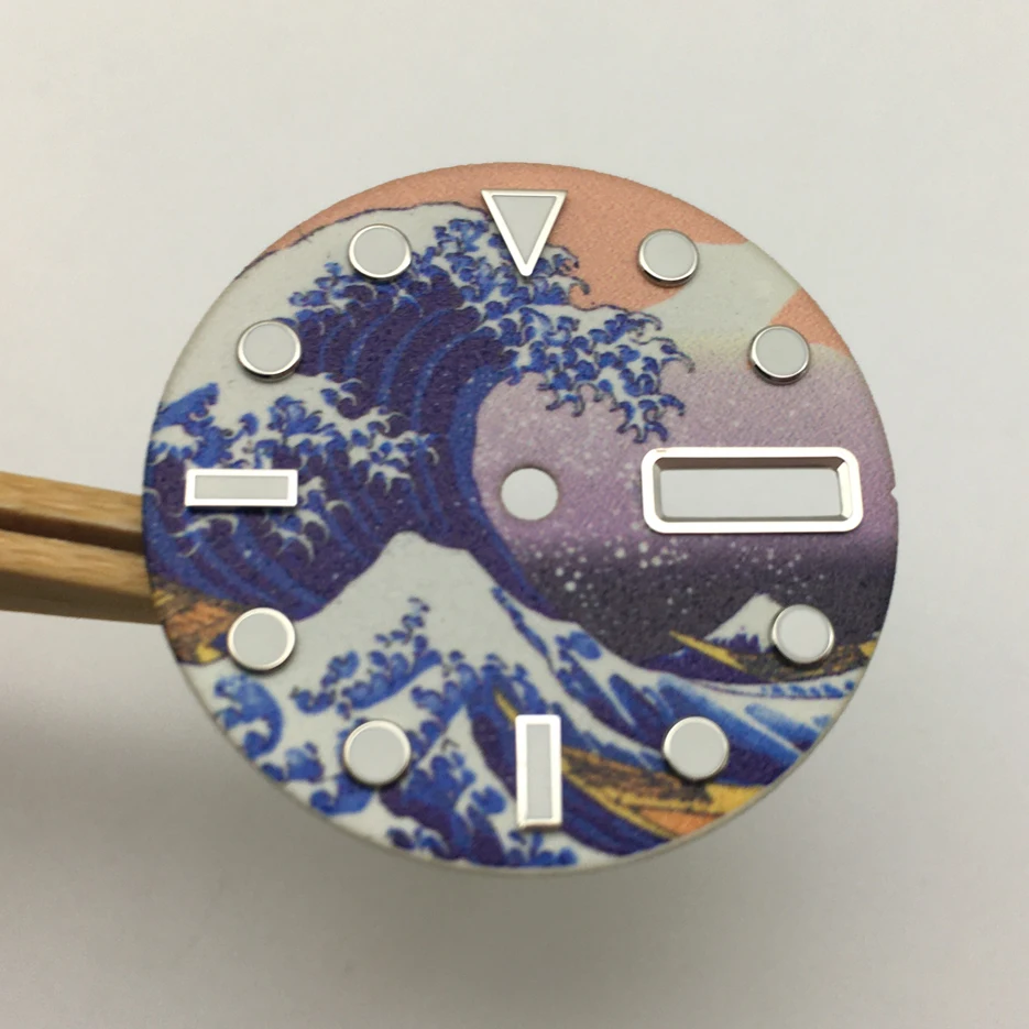 No Logo 28.5mm Watch Dial Replacement, Modified Dial, Luminous Face, for NH36 Movement, EA1 Men Watch Accessories