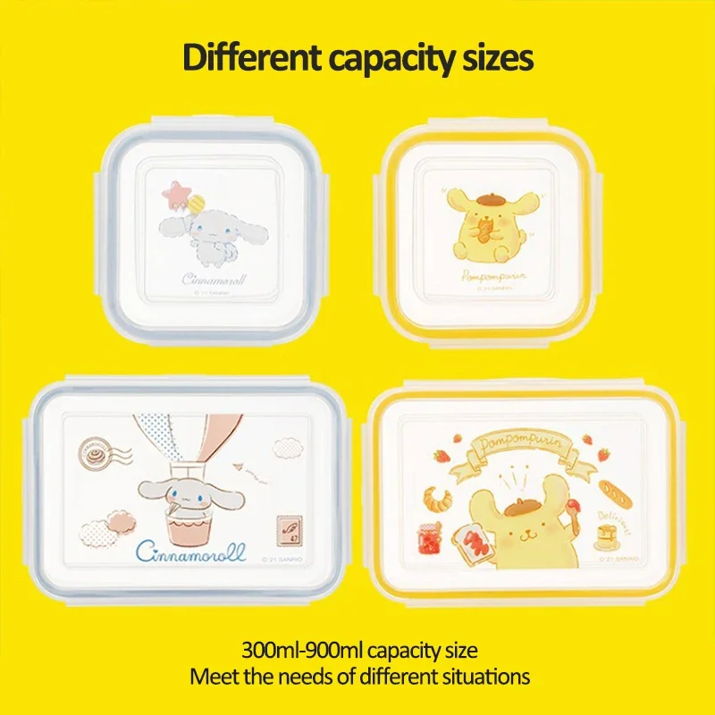 MINISO Sanrio Ланч-бокс с четырехсторонней пряжкой фруктовый микроволновый нагрев