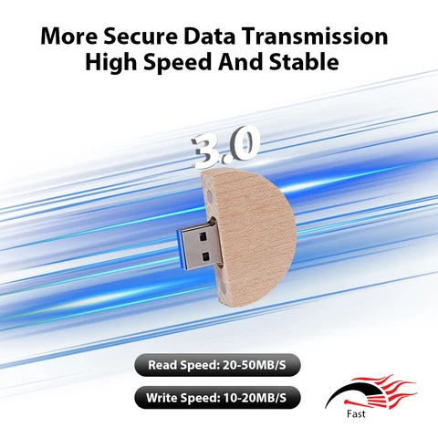 USB3.0 Круглый деревянный флэш-накопитель USB 3.0 128 ГБ Бесплатный индивидуальный логотип Memory Stick 64 ГБ подарок Pen Drive 32 ГБ Деревянная коробка Pendrive