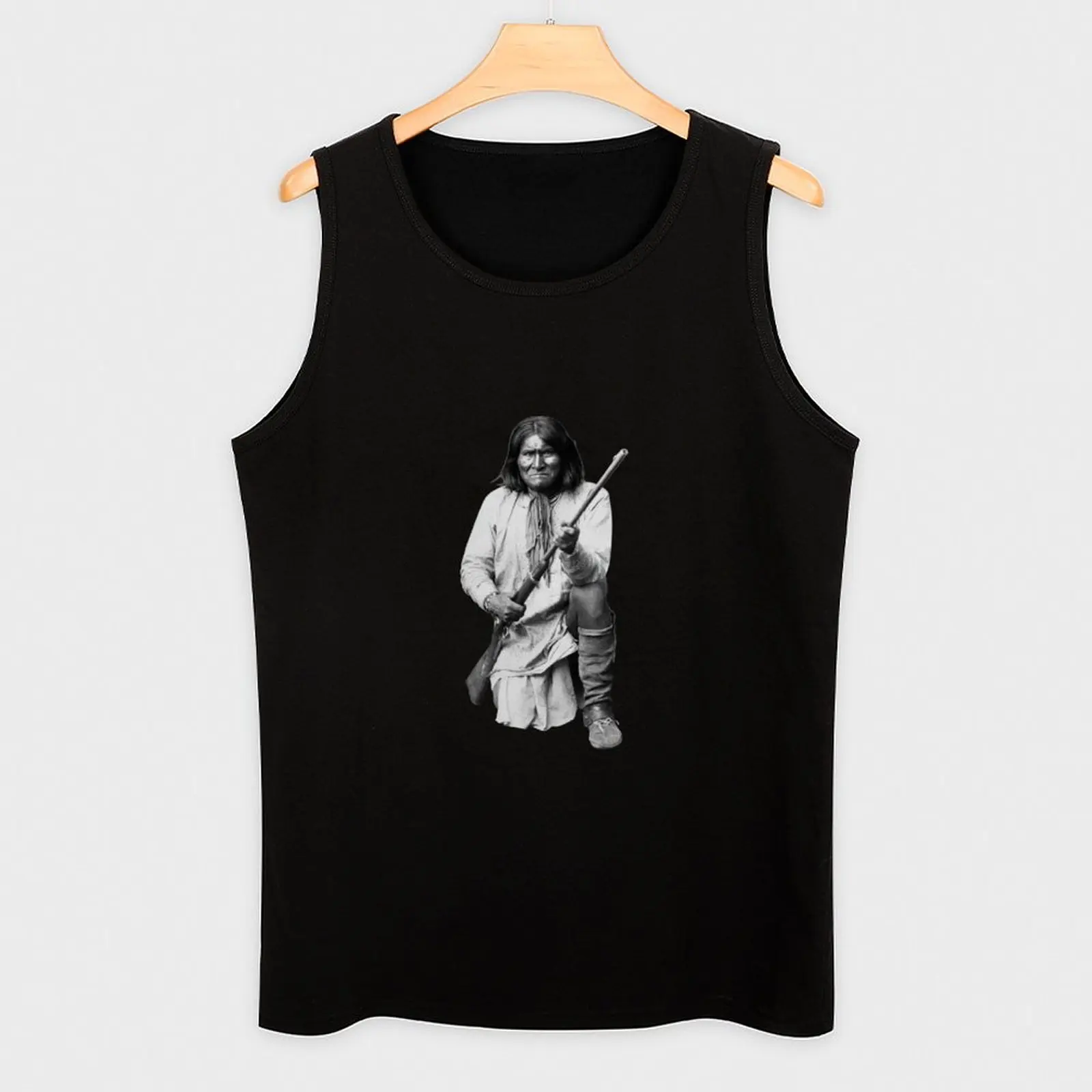 Фото Geronimo Kneeling With Rifle - 1886 Tank Top Durable Stretch Tank Top Casual Athletic Sleeveless №3