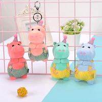 keychains women for men kids keychain kpop plush soft toy hippo for bags keychain accessories plush charm cute keychains