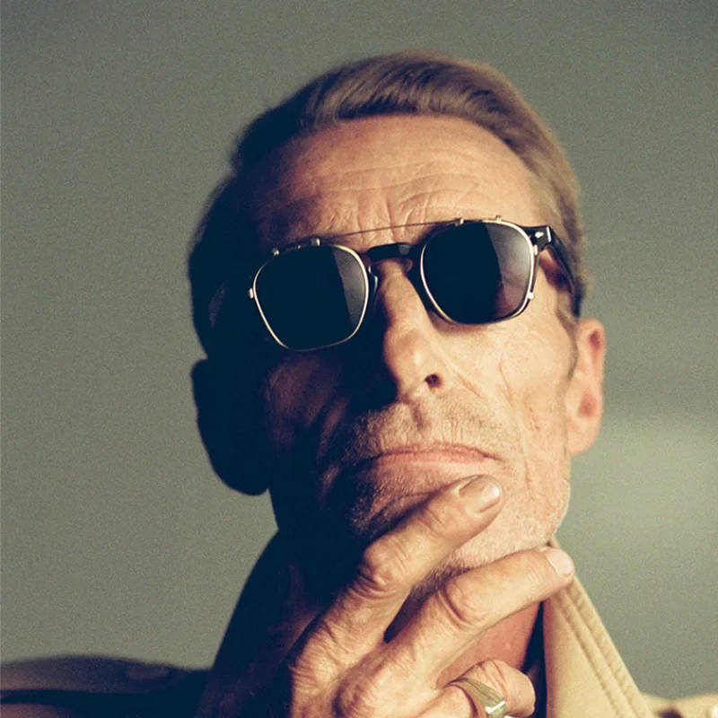 Солнцезащитные очки на клипсе для мужчин винтажные ацетатные роскошные