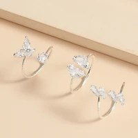 2022 new moon lightning butterfly rings for women ladies open ring set engagement rings luxury jewelry girlfriends gifts
