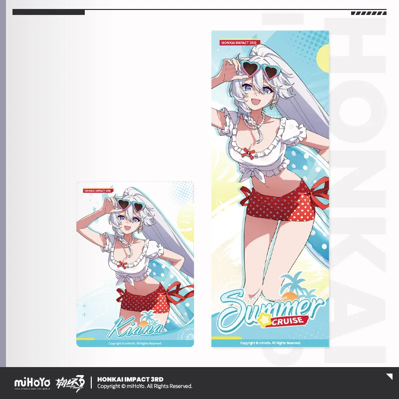 Фото Официальный оригинальный набор прозрачных карточек-билетов Honkai Impact 3 с Кианой Касланой, фигурки для косплея, подарок на день рождения, Хэллоуин №3