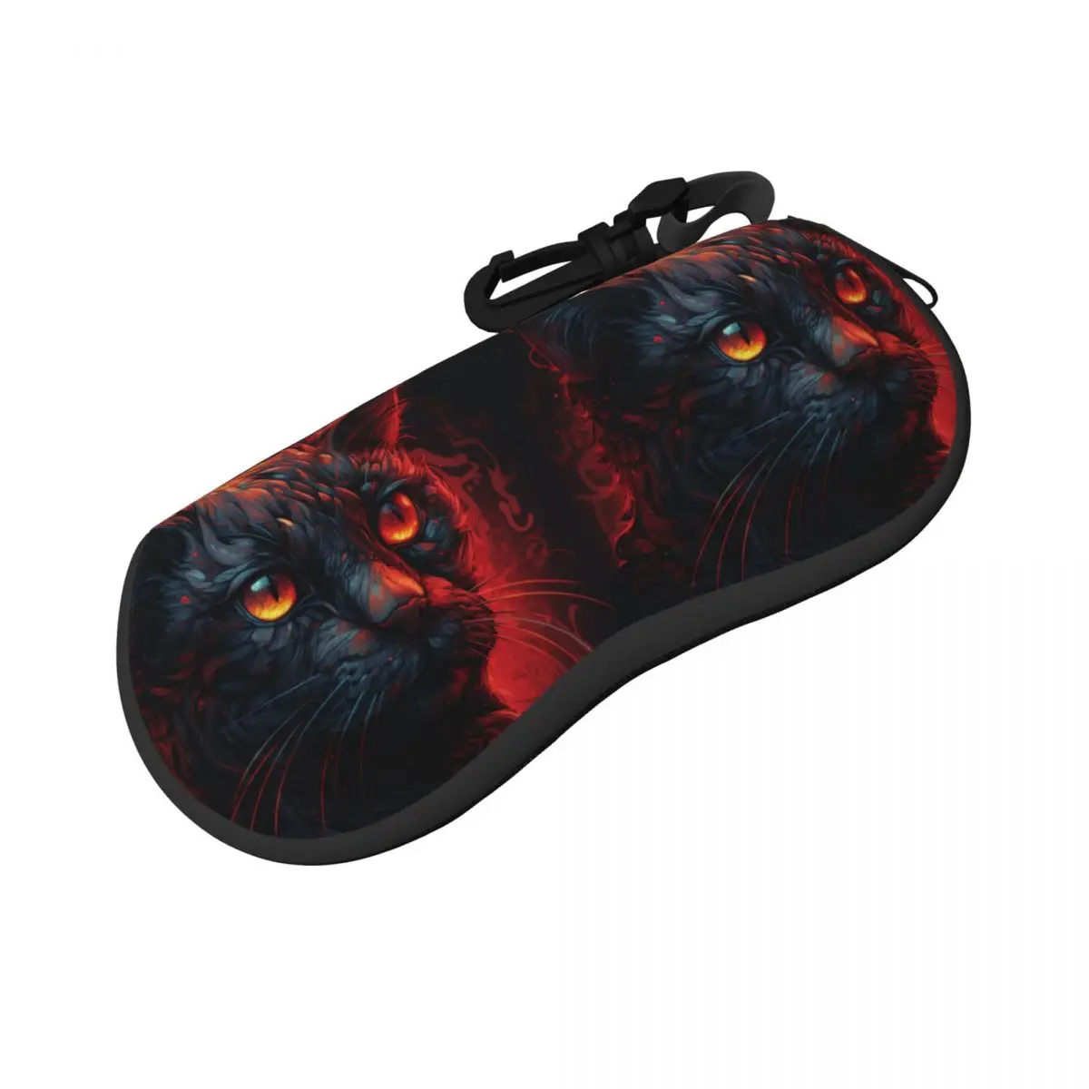 

Cat Horizontal Glasses Case Fantastic Grotesque Male Female Zipped Sunglasses Pouch Trend Pocket Eyeglasses Bag