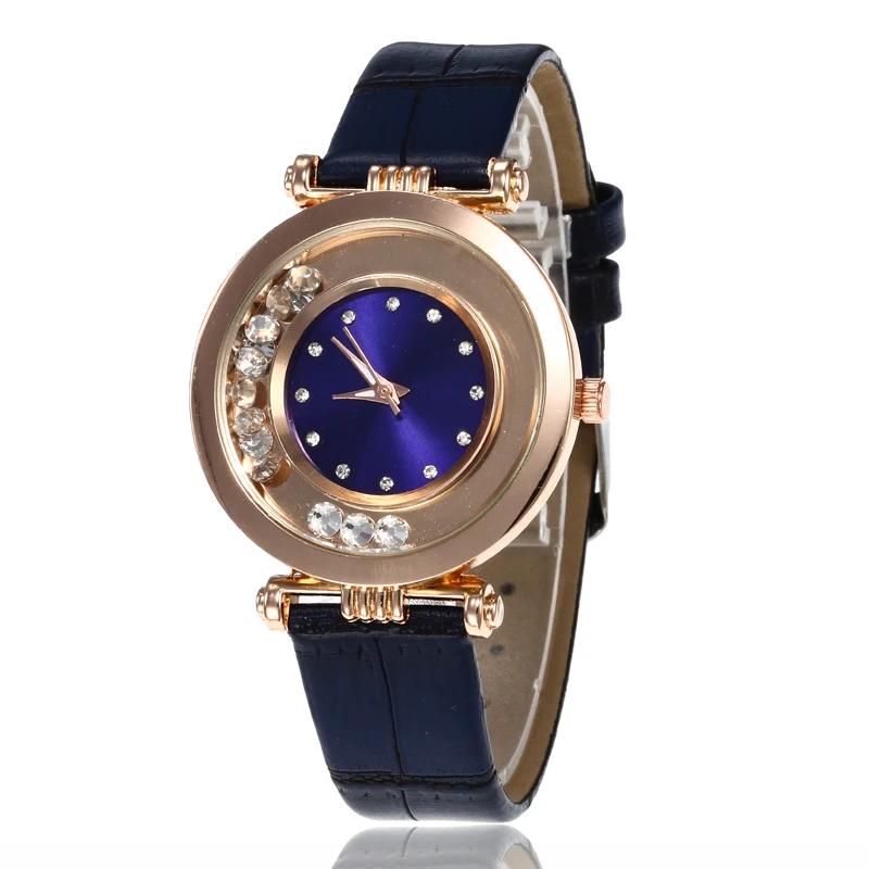 

Fashion Luxury Watches for Women Stylish Elegant Leather Strap Buckle Rhinestones Ladies Female Wrist Watch Clock Montre Femme