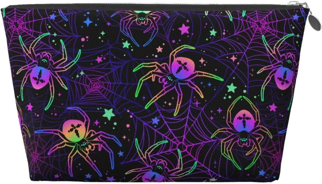 Разноцветная косметичка с пауками женские дорожные туалетные принадлежности