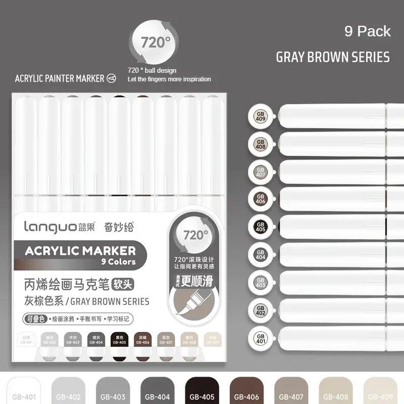 

LANGUO 9/162 цвета акриловая краска художественный маркер ручка DIY живопись рисунок для карт керамическая каменная кружка стеклянная одежда товары для рукоделия