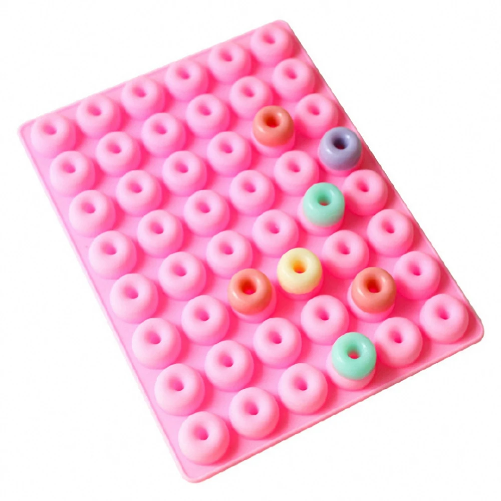 48 Cavity Mini Donut Silicone Chocolate Molds Non-stick Pastry Baking Tray Heat-resistant Reusable Donuts Maker Mould Bakeware | Дом и сад