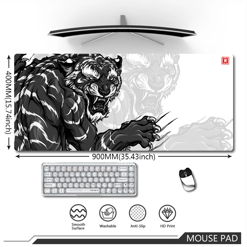 

Japanese Dragon Gaming Mouse Pad Rubber Large Mousepad XXL 90x40cm Pc Gamer Desk Mat Office Computer Mats Locking Edge Table Pad