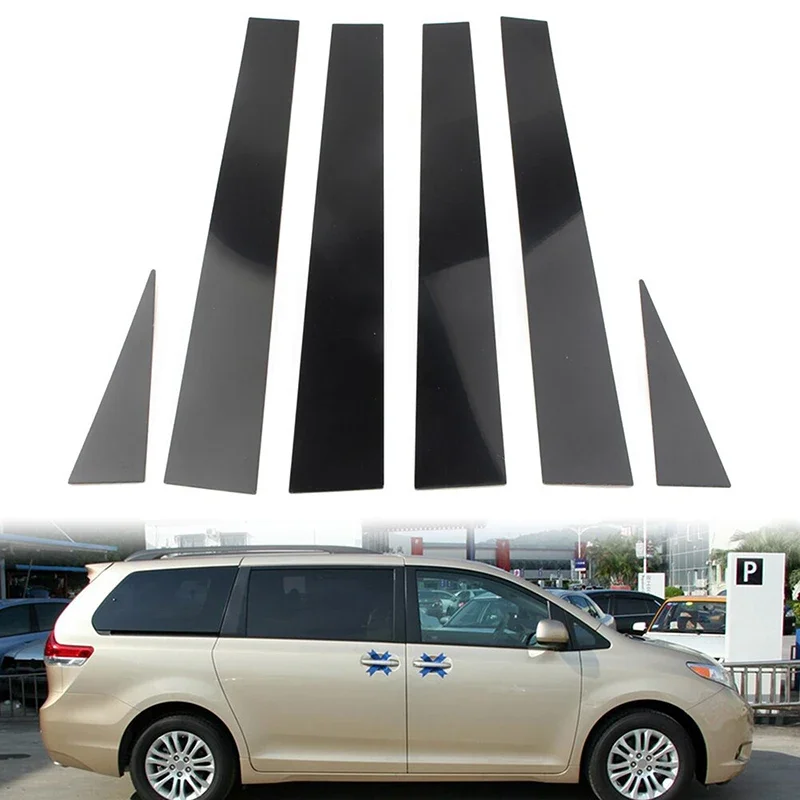 

Столбики для окон автомобиля для Toyota Sienna 2002 2003-2016 2017 2018 2019 2020 2021 2022 2023 Стикеры для дверной отделки наборы крышек