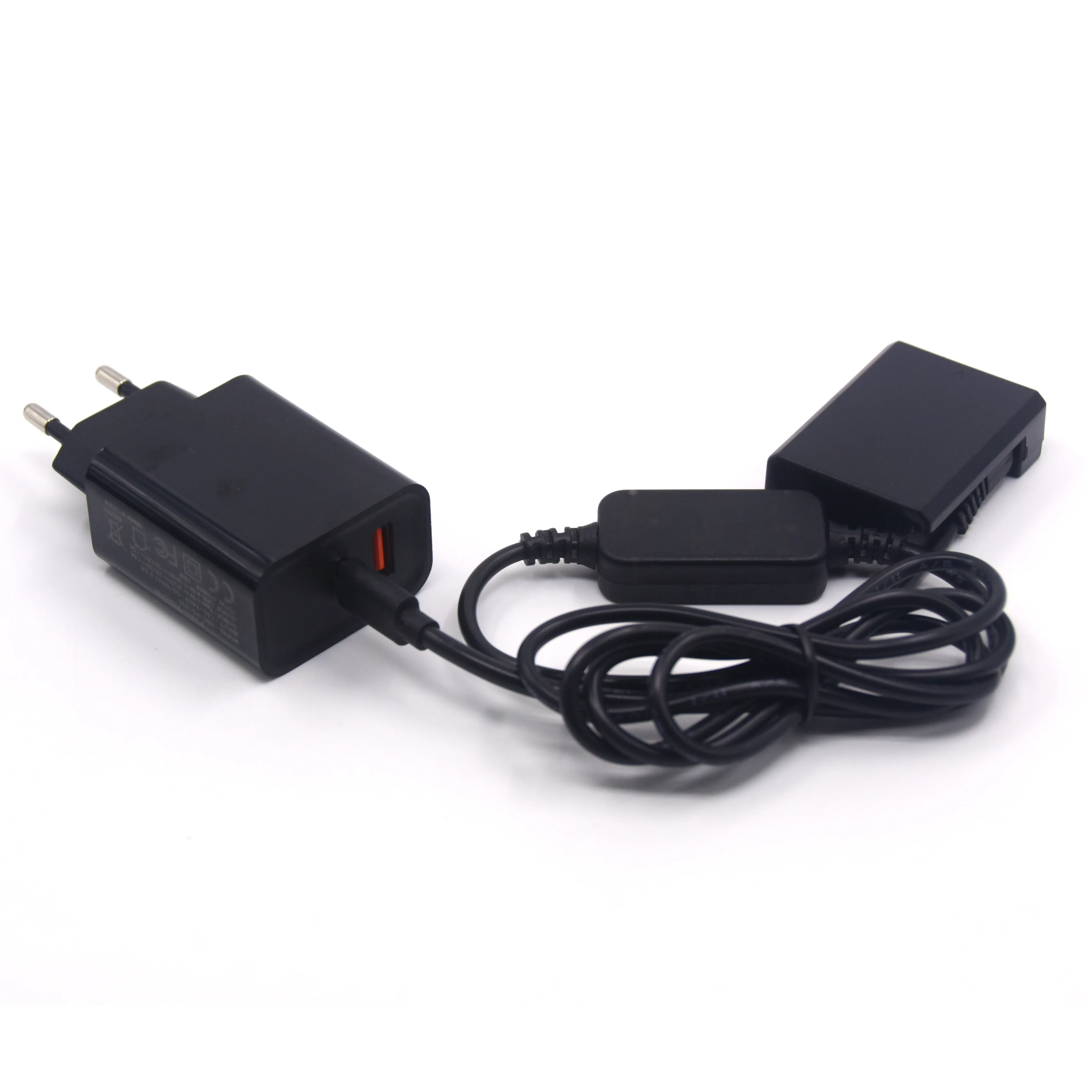 

USB Type C DC Cable+PD Fast Charger+LP-E5 Dummy Battery for Canon EOS Rebel XSi T1i Kiss F X2 X3 450D 500D Camera DR-E5 Coupler