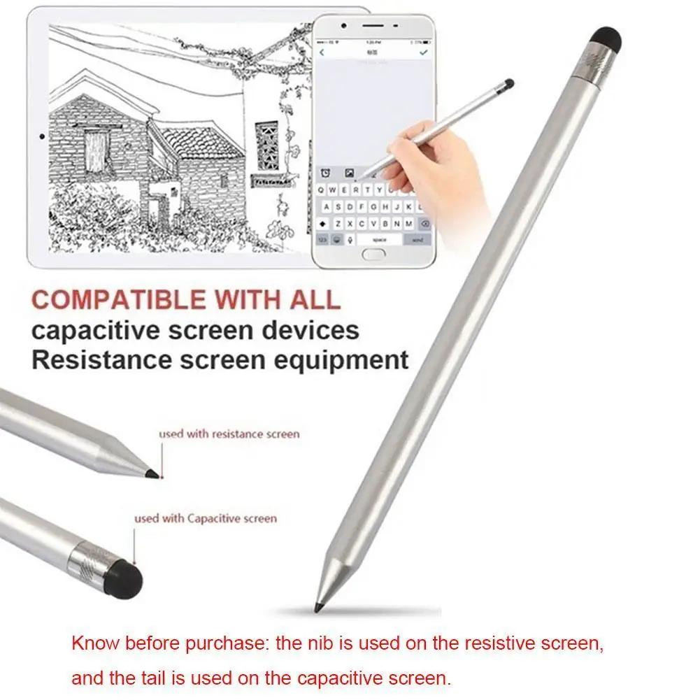 Universal Simple Dual Use Screen Pen Smartphone Ios Pen For Stylus Android Tablet Capacitance Pen E9v5
