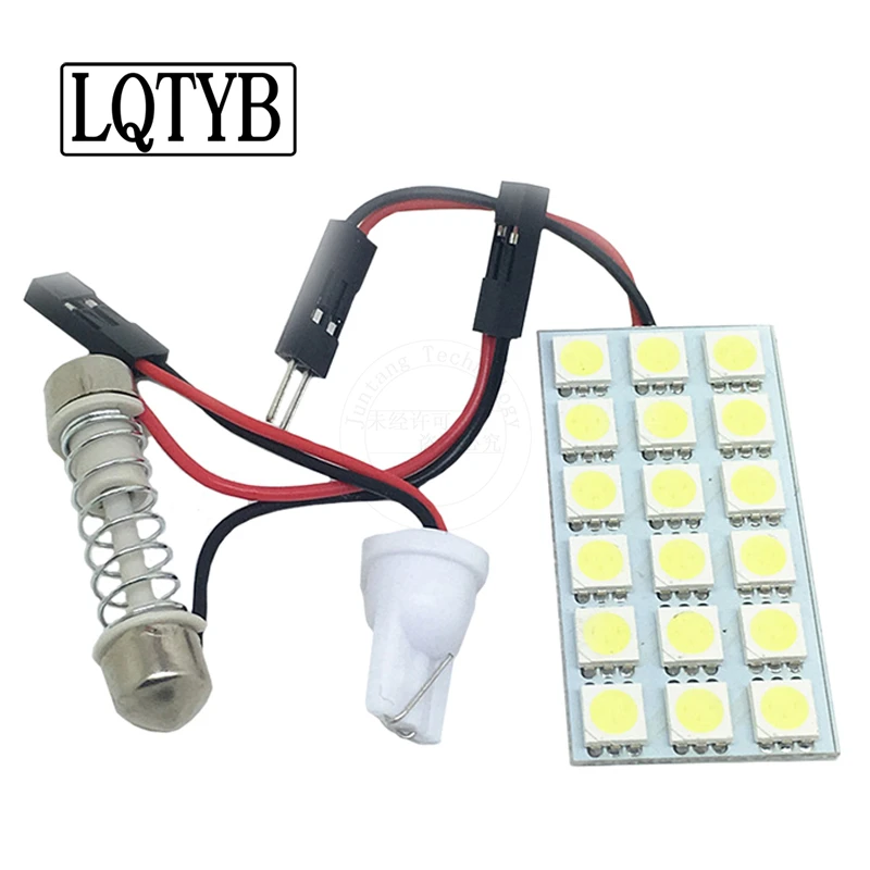 

2pcs car reading light led5050-18SMD car interior light modified universal super bright interior light trunk bulb