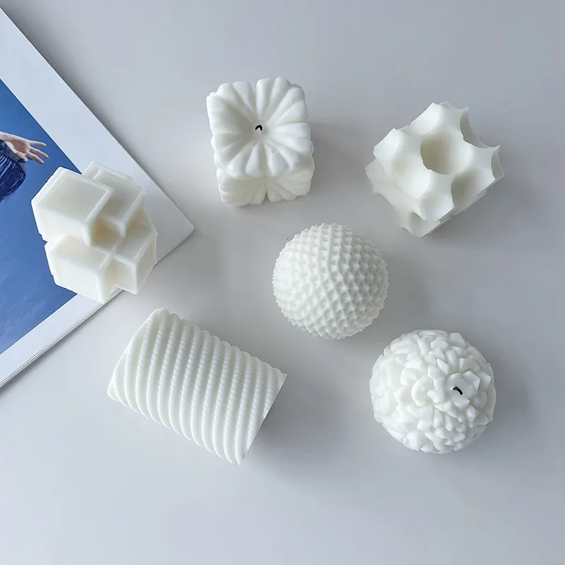 

BT0240 DIY Handmade Decoration Candle Soap Cake Baking Silicone Mould Creative Geometric Aromatherapy Candle Silicone Mold