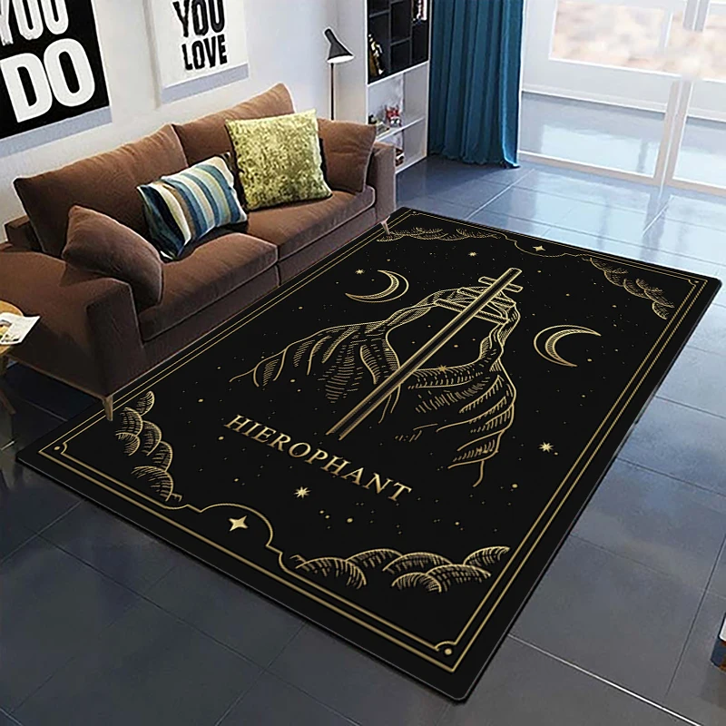 

Black Mystery pad Game rug yoga mat multi-functional use non slip area rug Picnic mat carpets for living room rugs for bedroom