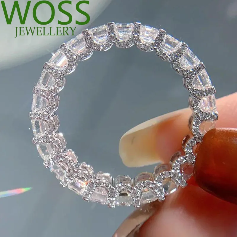 Настоящее твердое кольцо из белого золота 18 карат женское обручальное на