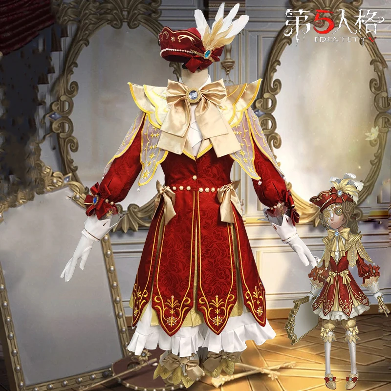 

Anime! Identity V Edgar Valden Painter Narcissus Game Suit Elegant Dress Uniform Cosplay Costume Halloween Outfit For Women NEW