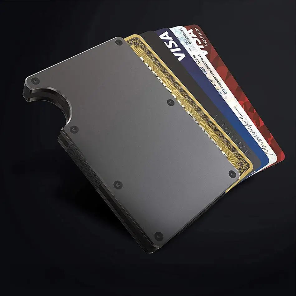 Мужской кошелек — тонкий минималистичный и бесшовный блоки RFID-сканеров вмещает