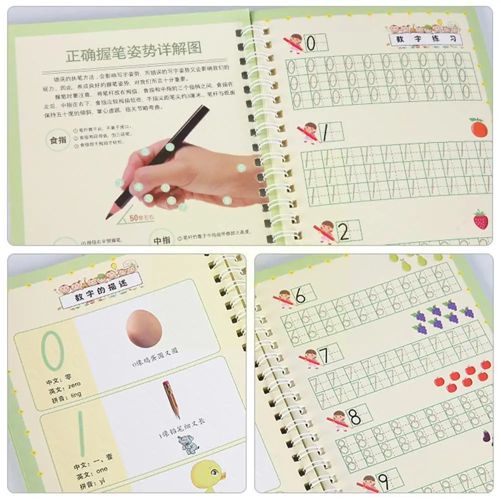 

Reusable Notepad Calligraphy 3d Copybook For Calligraphy Numbers Handwriting Books Learning Math Libreta Magica Caligrafia G2o8