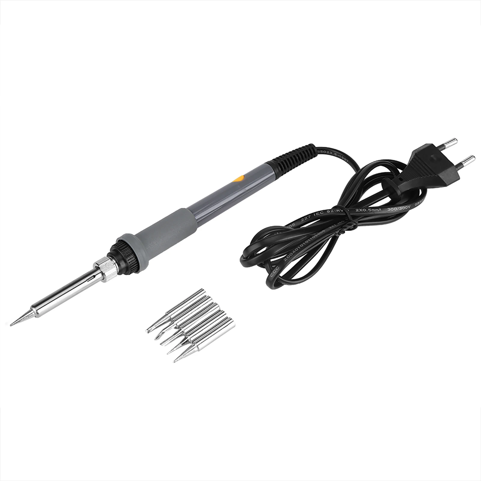 

60W Electric Soldering Iron Adjustable Temp Hand Tool Kit with 5 Solder Tips 220V EU Plug
