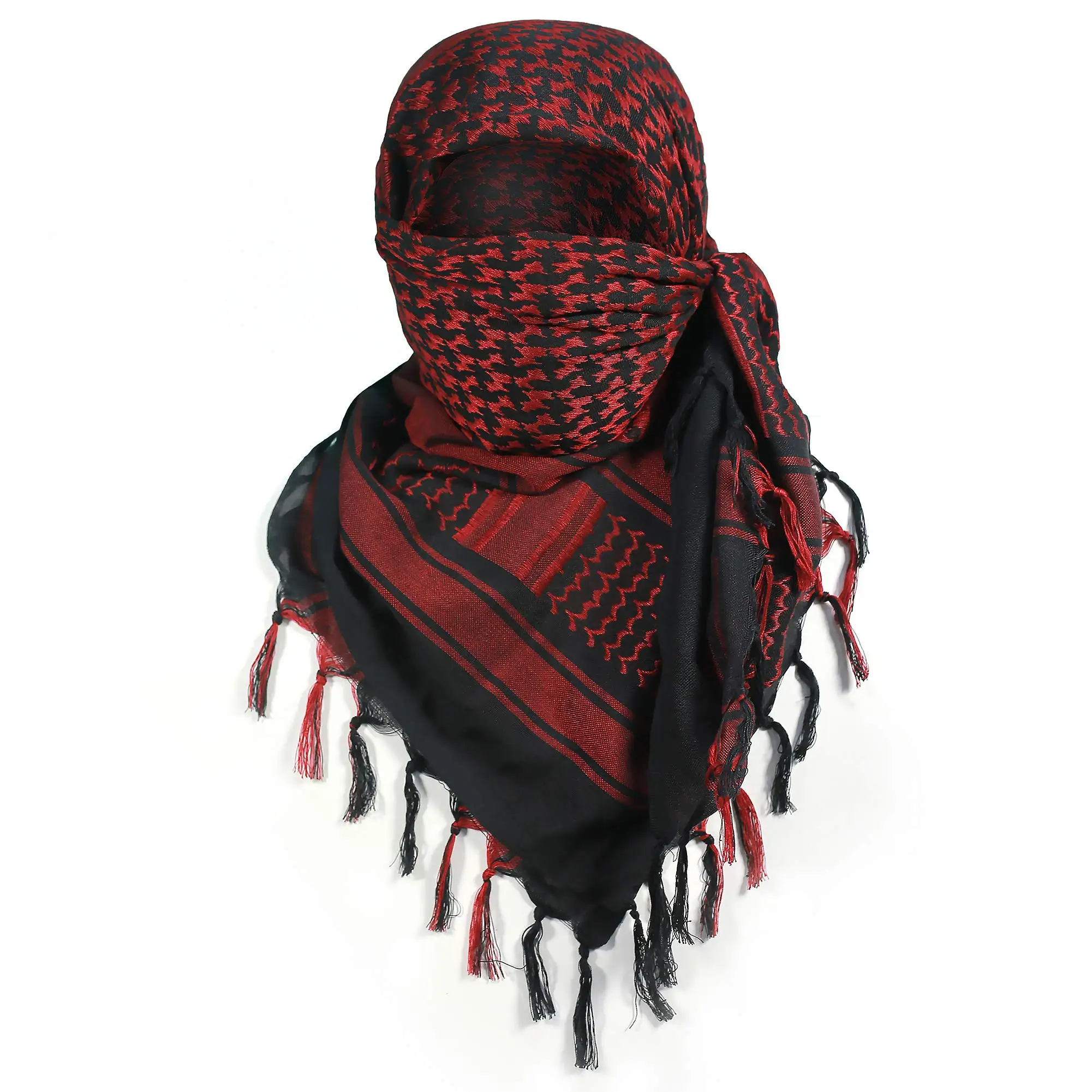 

Plaid Tactical Desert Tassel Hijab Muslim Headscarf Islam Arab Men Cotton Keffiyeh Fashion Square Scarves Winter Head Scarf